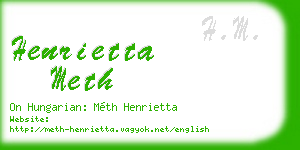 henrietta meth business card